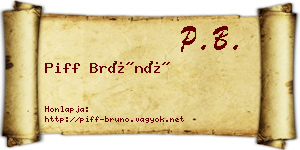 Piff Brúnó névjegykártya